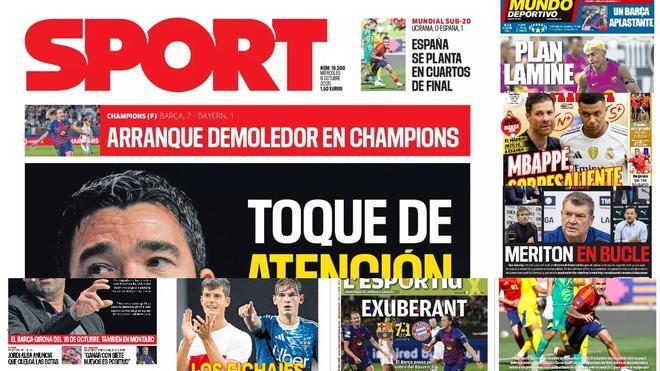 Estas son las portadas de la prensa deportiva de hoy