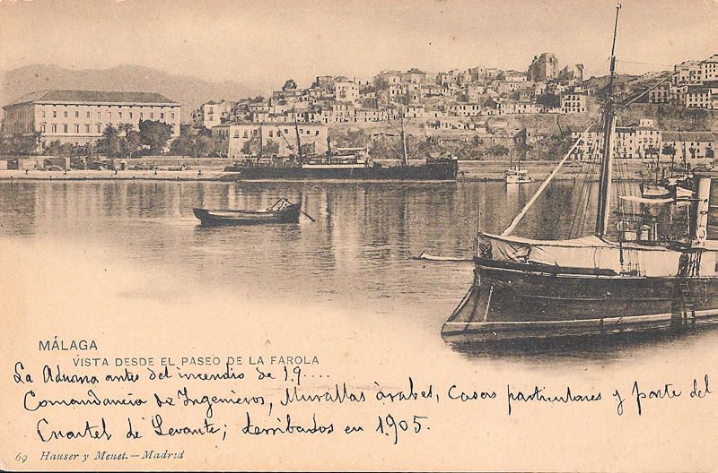 La Aduana, la Alcazaba y los edificios militares.