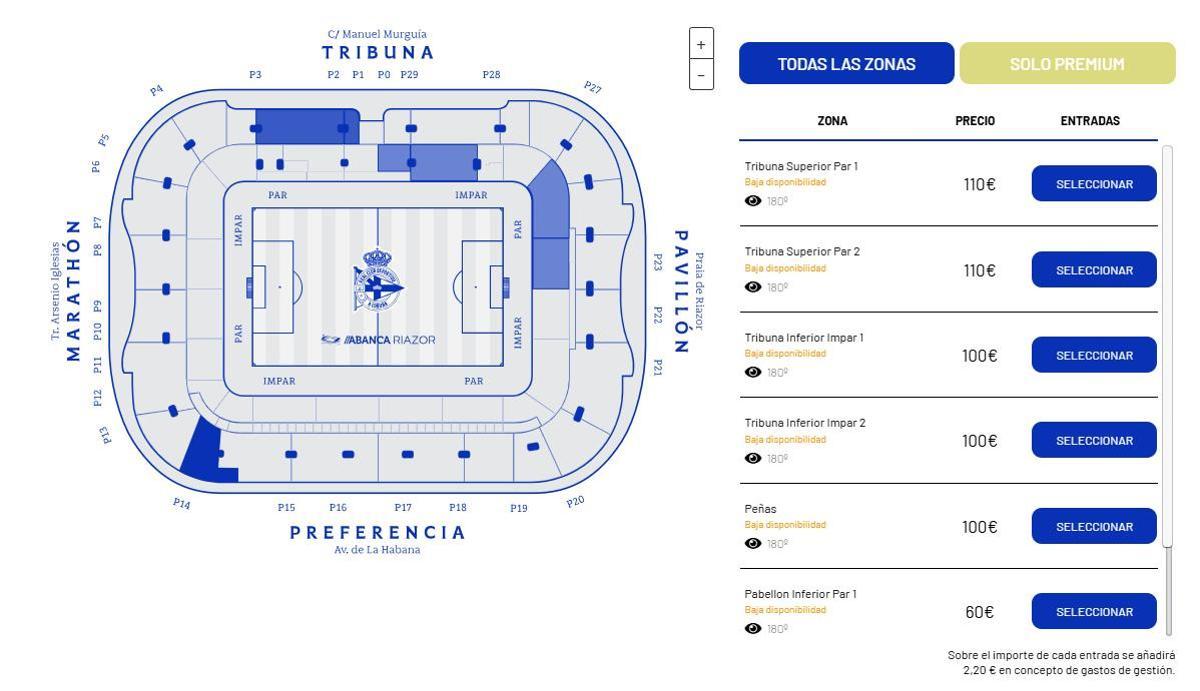 Entradas disponibles en la tarde de este lunes