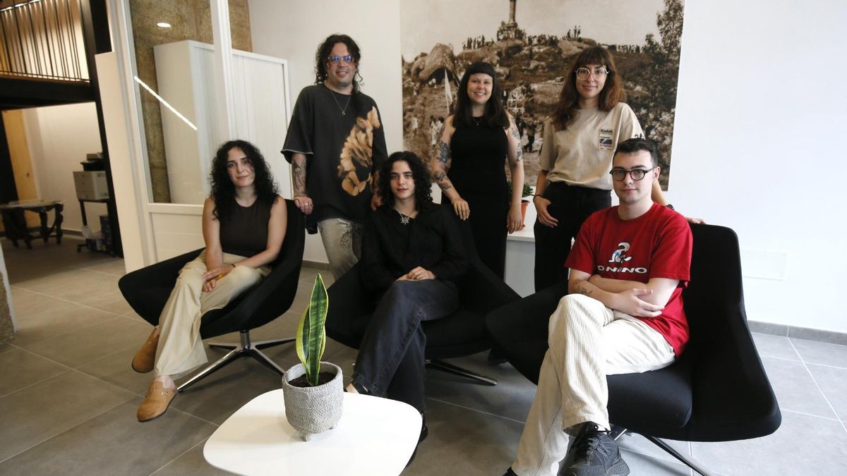 Artistas residentes en la tercera edición de Artistea en Ponteareas.