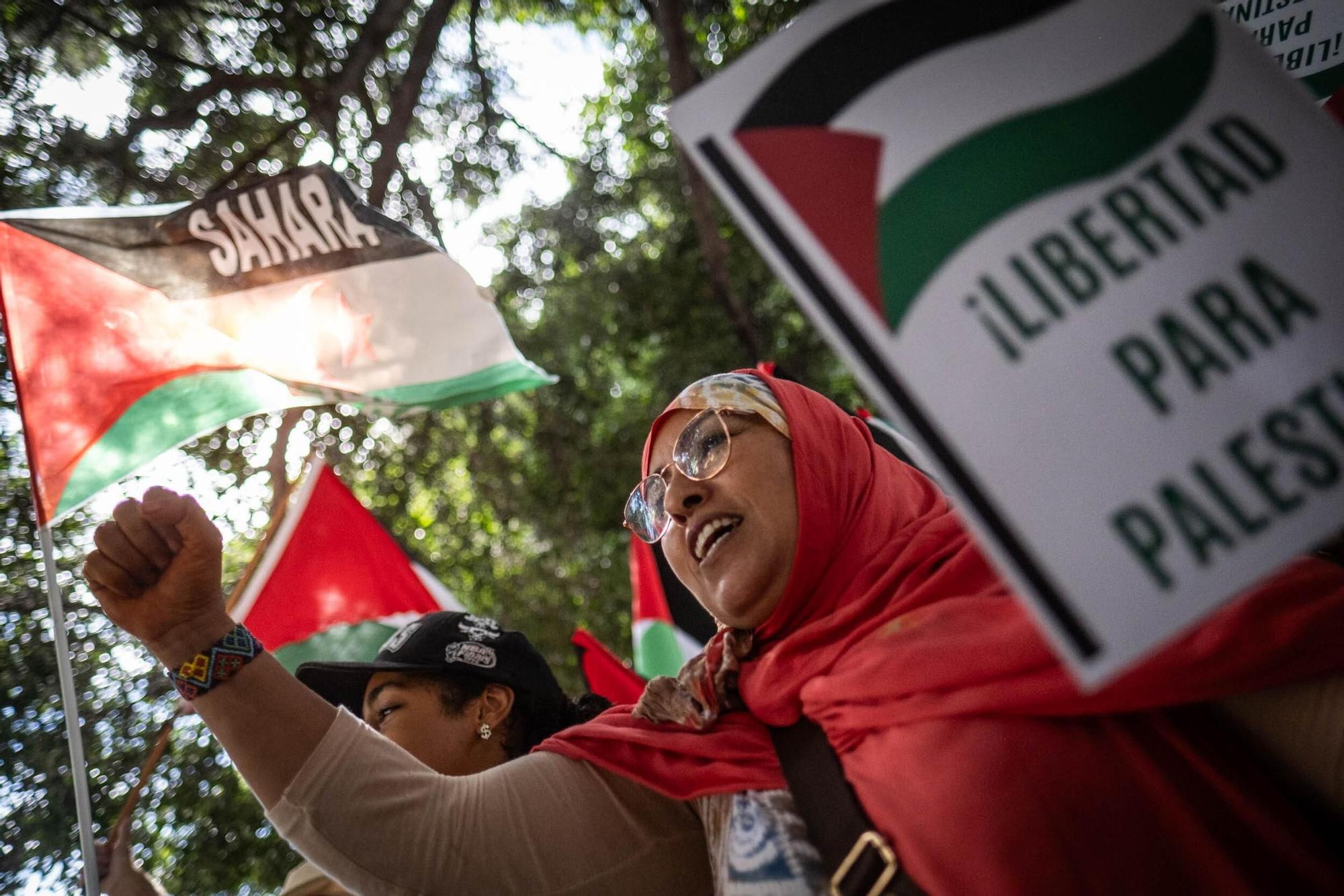 Manifestación en Santa Cruz de Tenerife en favor de Palestina