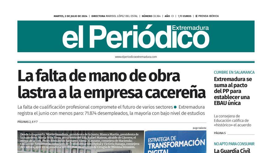 Consulta la portada correspondiente al día 2 de julio de 2024