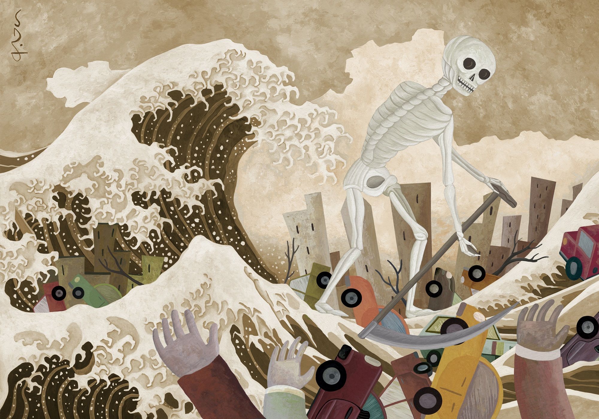 La Muestra de Humor Social de la UA cumple 25 años con su nueva exposición “La indigestión de las catástrofes naturales”