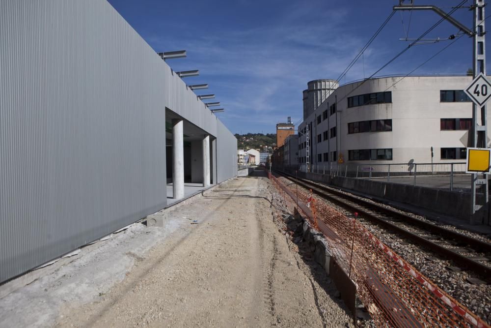 Visita del presidente del Adif a las obras del soterramiento de Feve en Langreo