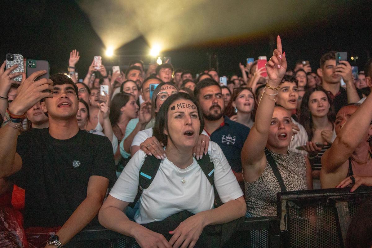 La primera fila del concierto.