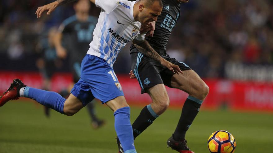 Sandro, en el esprint en el que se lesionó.