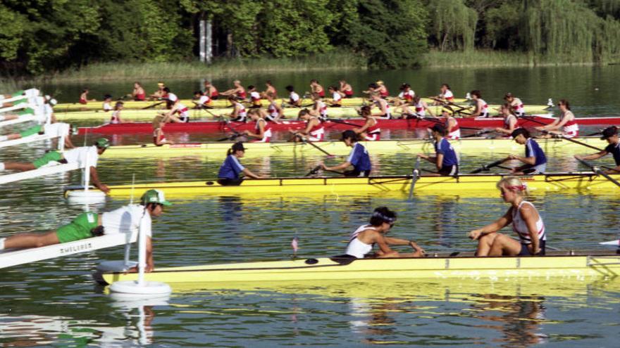 Peu de foto: Una prova olímpica de rem a l&#039;estany de Banyoles, l&#039;estiu del 1992.