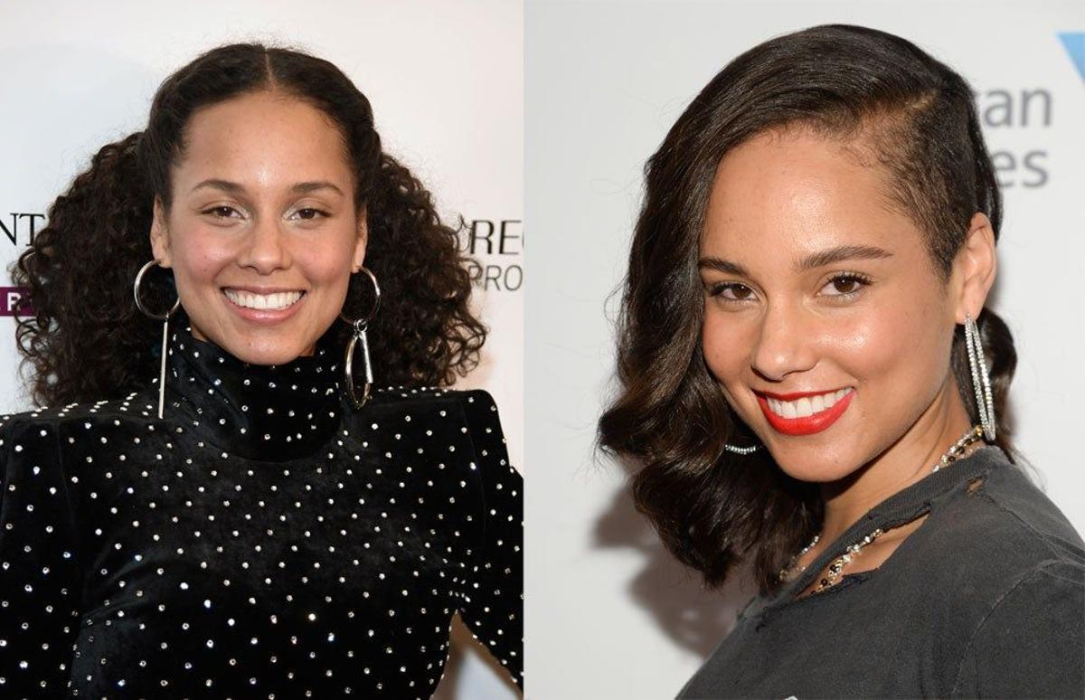 Alicia Keys, sin y con maquillaje