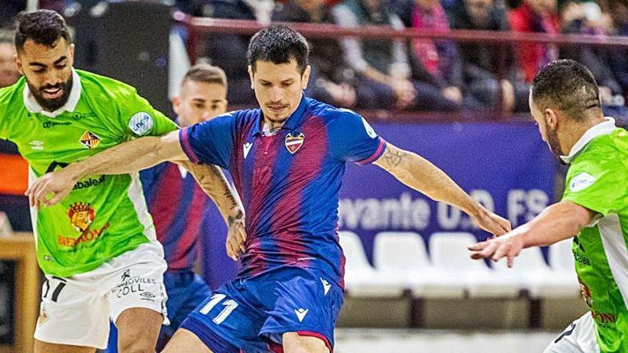 Partido entre el Levante UD FS y el Palma Futsal en Paterna