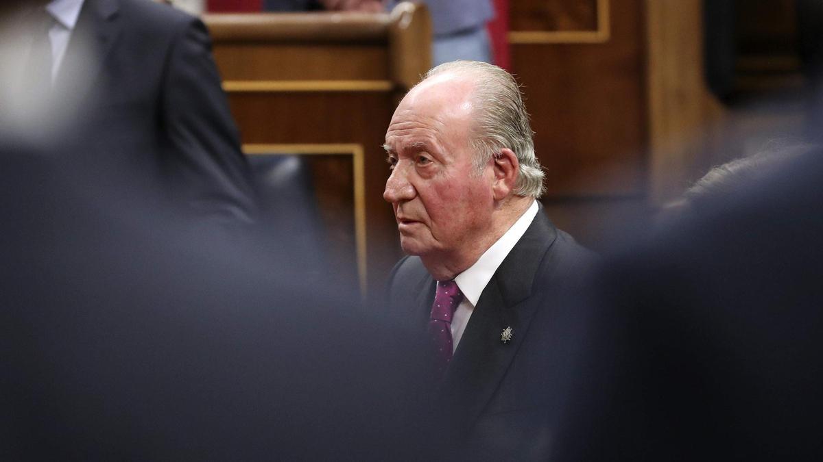 El Rey emérito Juan Carlos I en el interior del Congreso de los Diputados en una imagen de archivo.