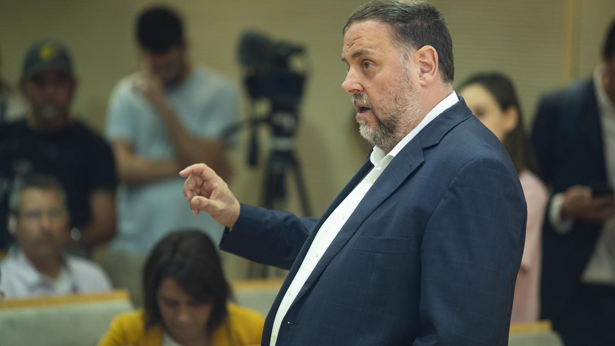 El president de ERC, Oriol Junqueras, este miércoles.