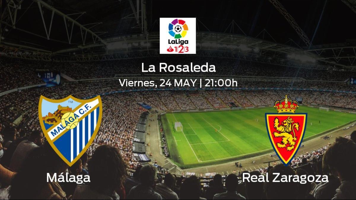 Jornada 40 de la Segunda División: previa del enfrentamiento Málaga - Real Zaragoza