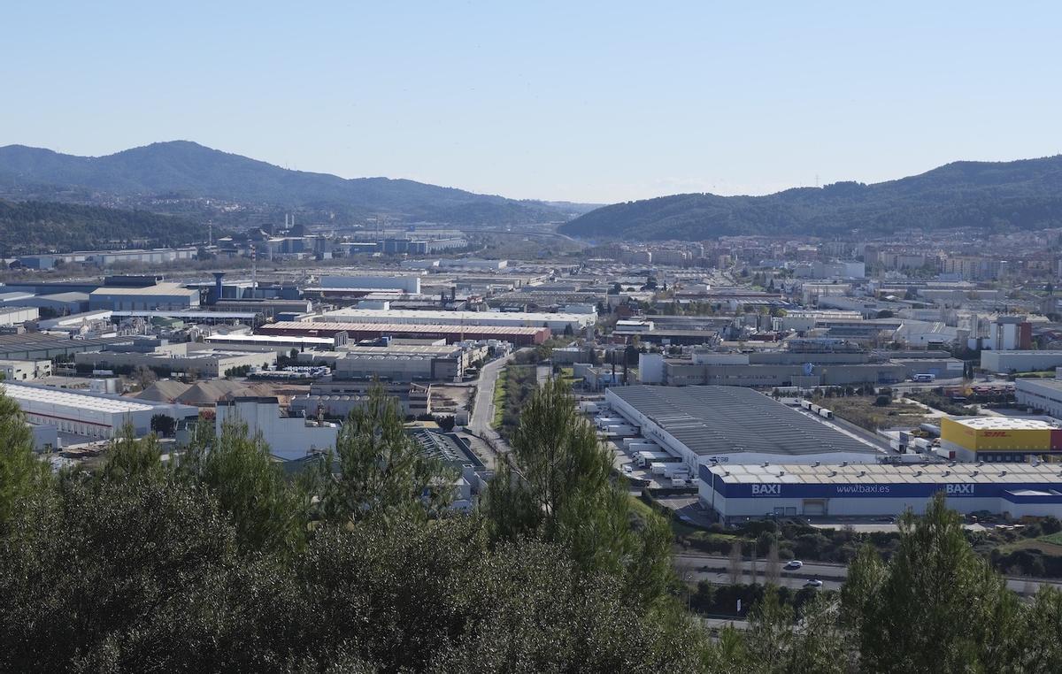 Vista panorámica de los polígonos industriales de Castellbisbal.