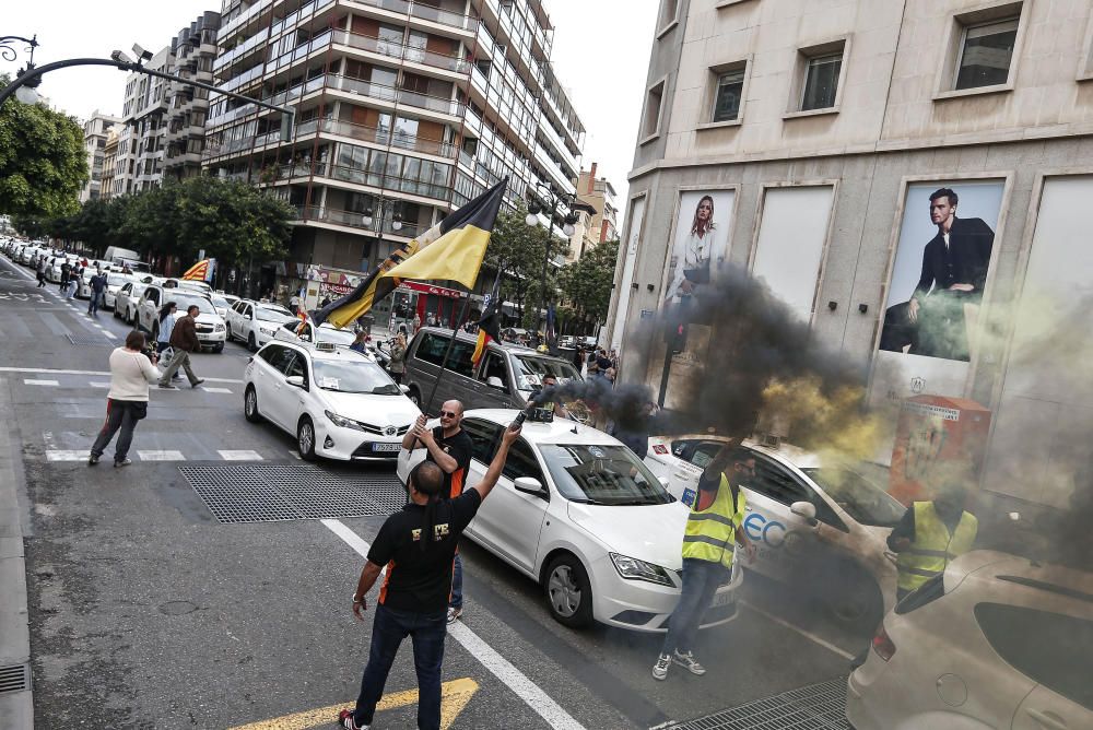 La protesta en pleno centro de la ciudad.