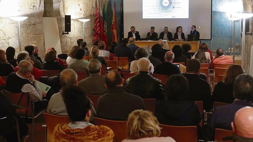 Asistentes a la jornada educativa hispanolusa, organizada en la Fundación Rei Afonso Henriques.