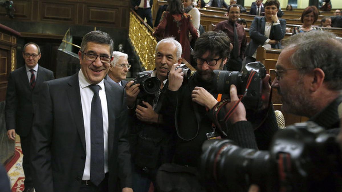 Patxi López, en la sesión de constitución de las Cortes