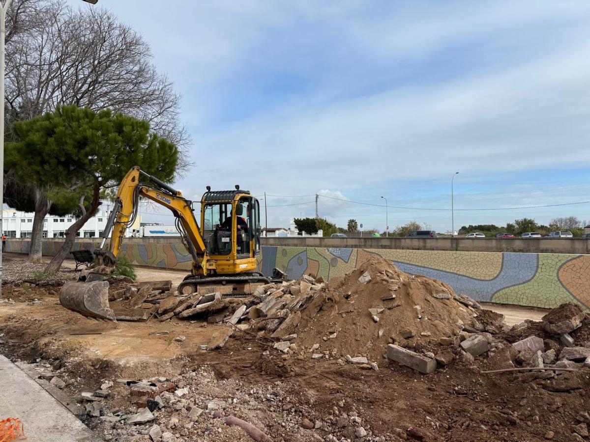 Foto del inicio de la segunda fase de las obras.
