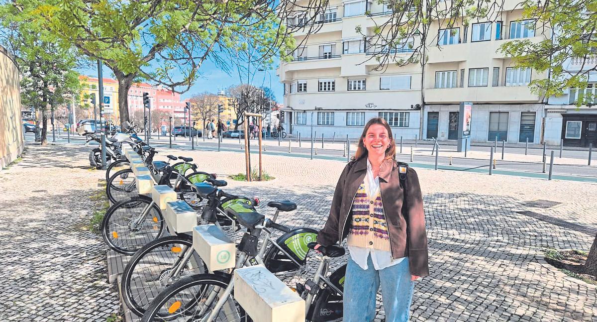 Maaike Rosalie Van de Loo, estudiante de doctorado de la UCO, en Lisboa.