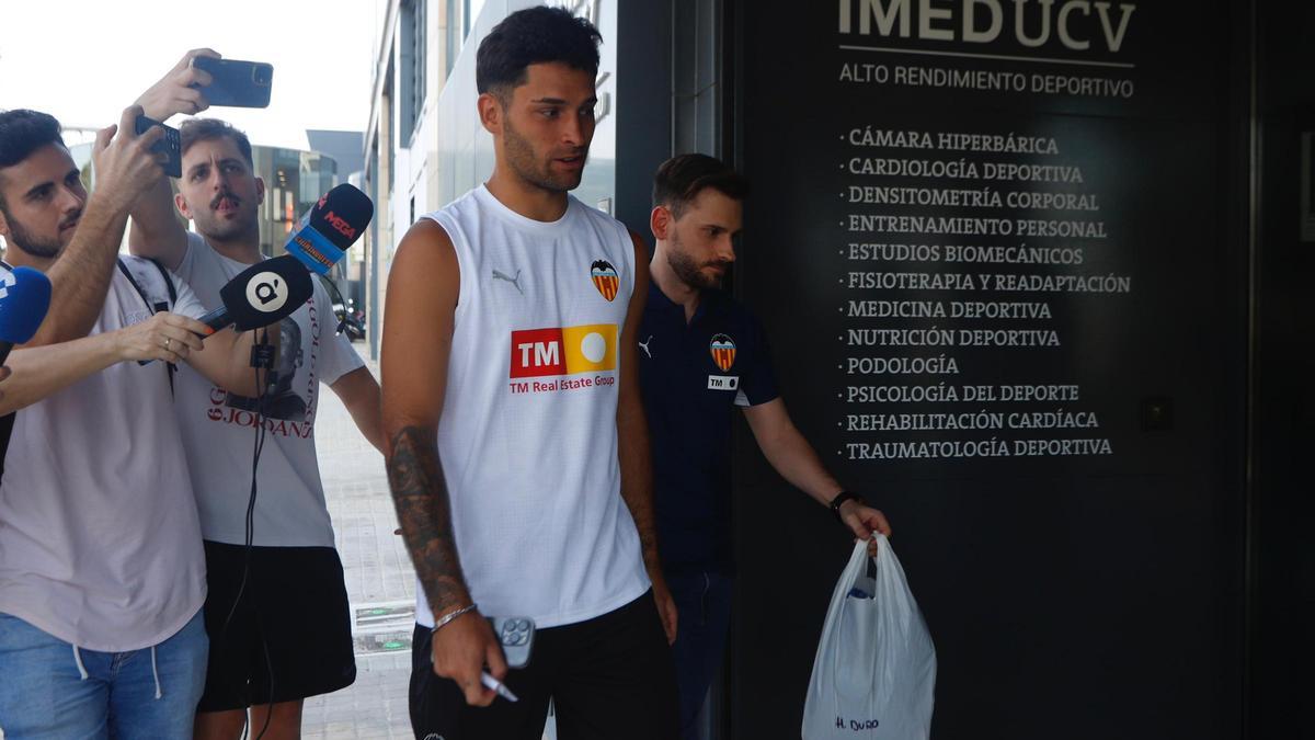 Hugo Duro, el primer día de pretemporada.