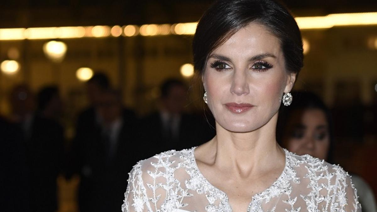 El maquillaje de Letizia Ortiz en la cena de gala con el rey de Marruecos