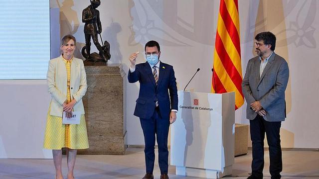 El president de la Generalitat, Pere Aragonès, durant la presentació de la proposta | ACN