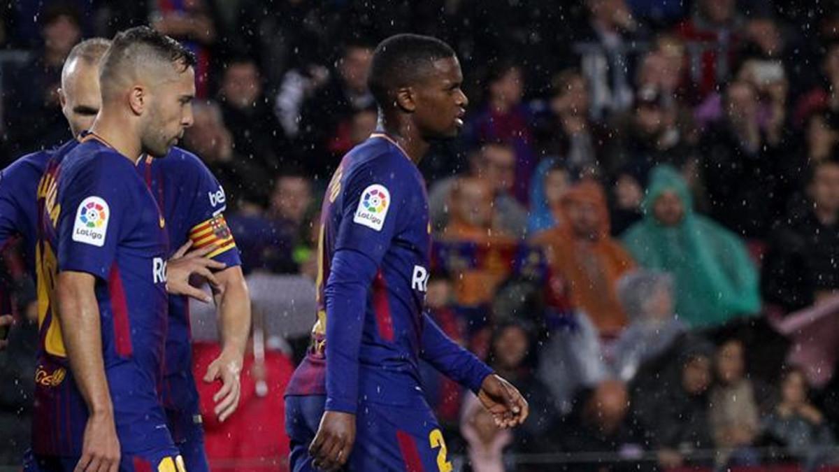 Jordi Alba y Nelson Semedo, laterales del FC Barcelona