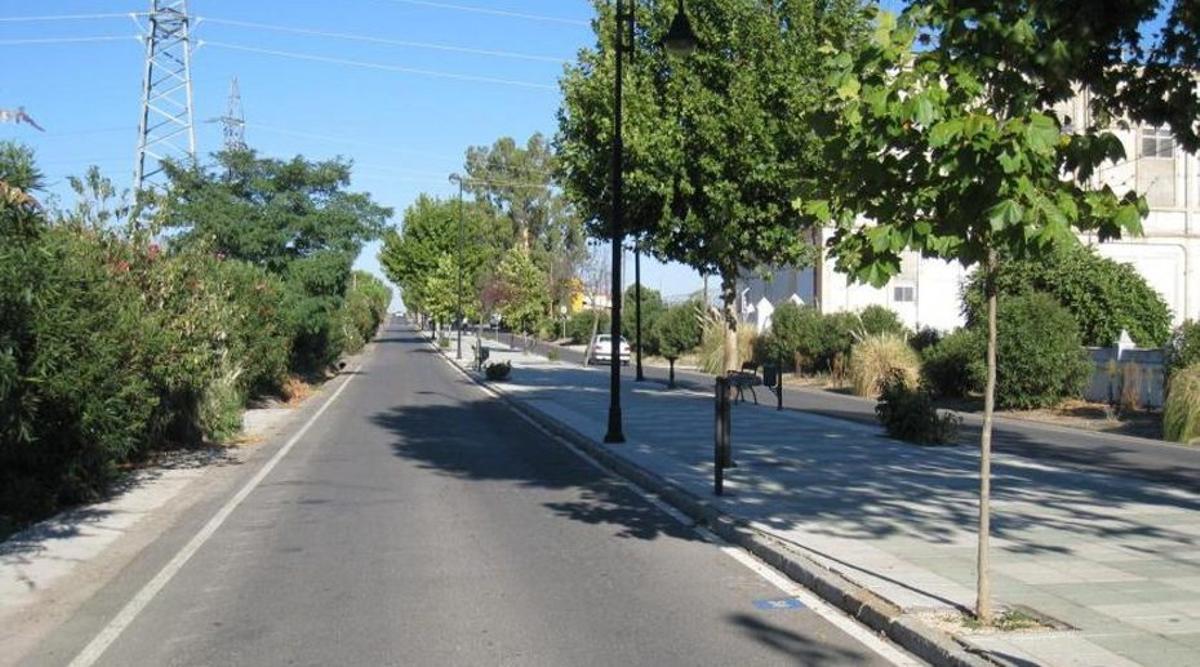 Una vista del Paseo de Andalucía, en Villanueva de Córdoba.