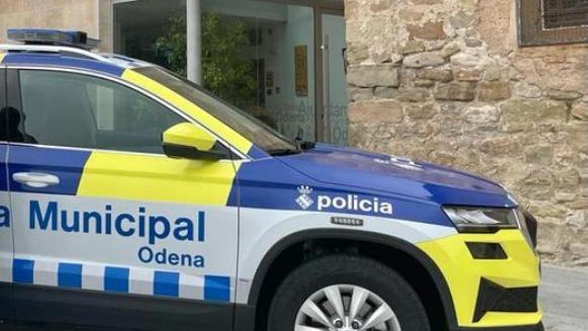 Un cotxe de la Guàrdia Municipal d'Òdena