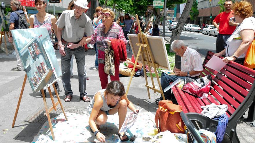 El hotel Fataga acoge las obras premiadas del concurso al aire libre de Mesa y López