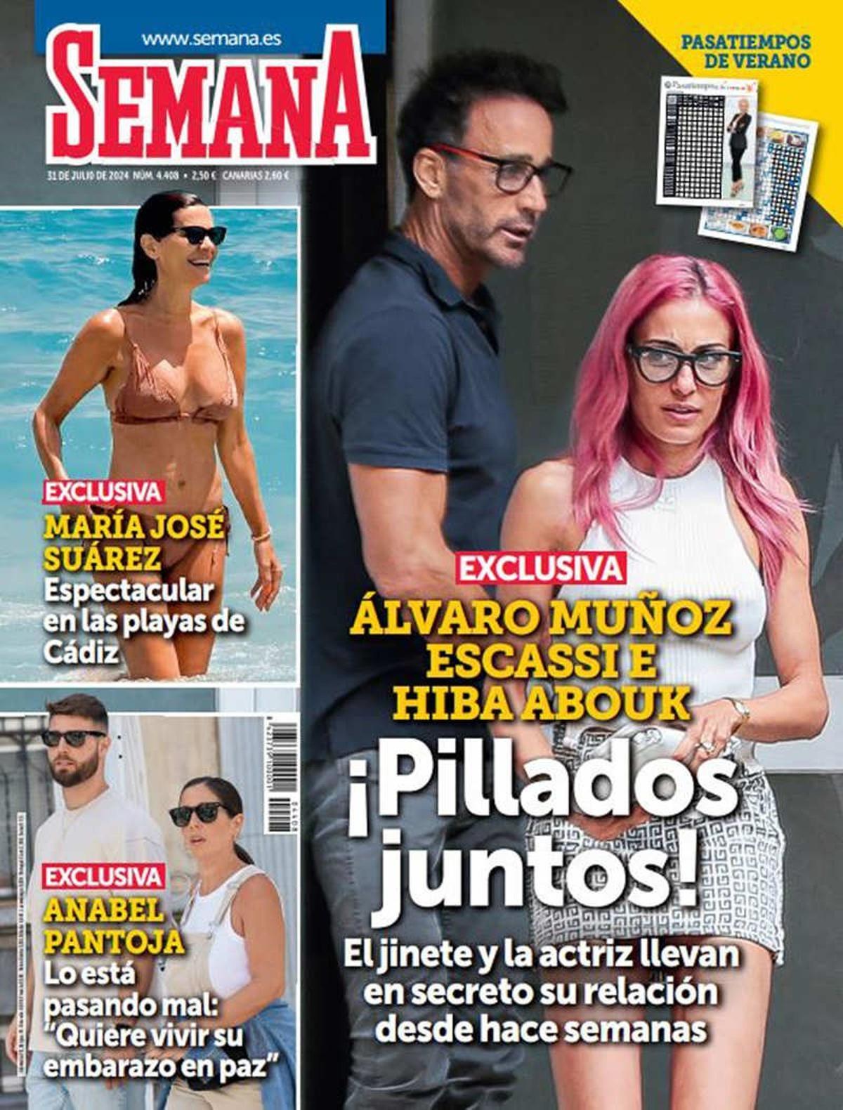 Portada de Semana en la que se da por confirmada la relación entre Álvaro y Hiba
