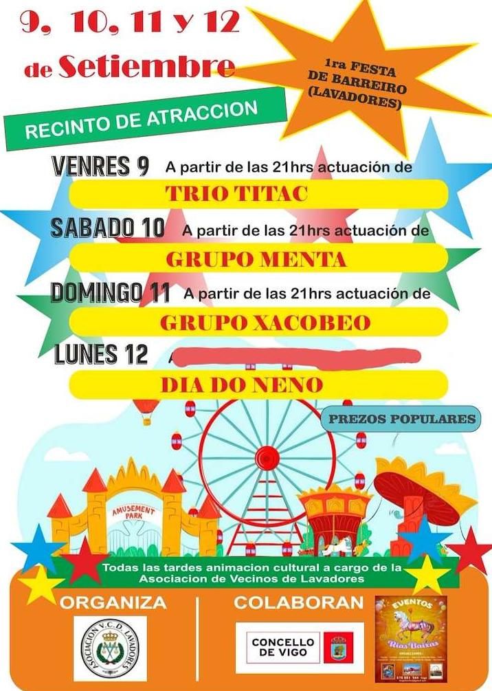 Cartel de la fiesta de Lavadores