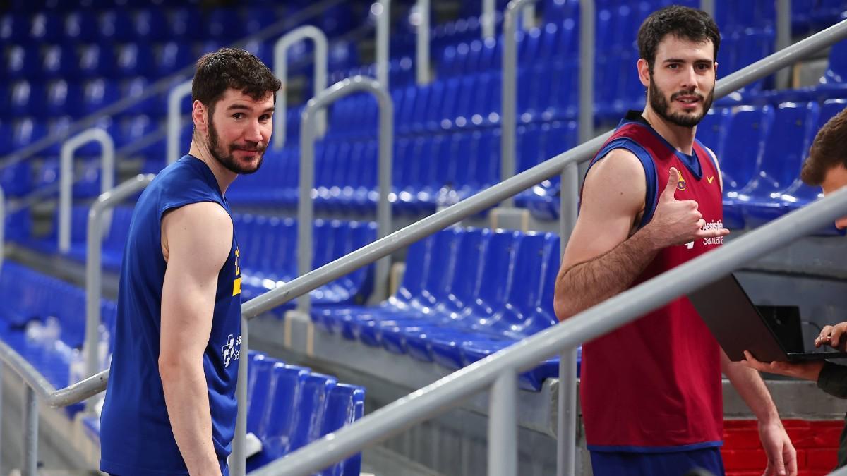 Álex Abrines y Darío Brizuela, compañeros en el Barça y en la selección