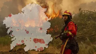 El mapa de los incendios en Galicia: Ourense acapara el 75% de las más de 11.000 hectáreas arrasadas