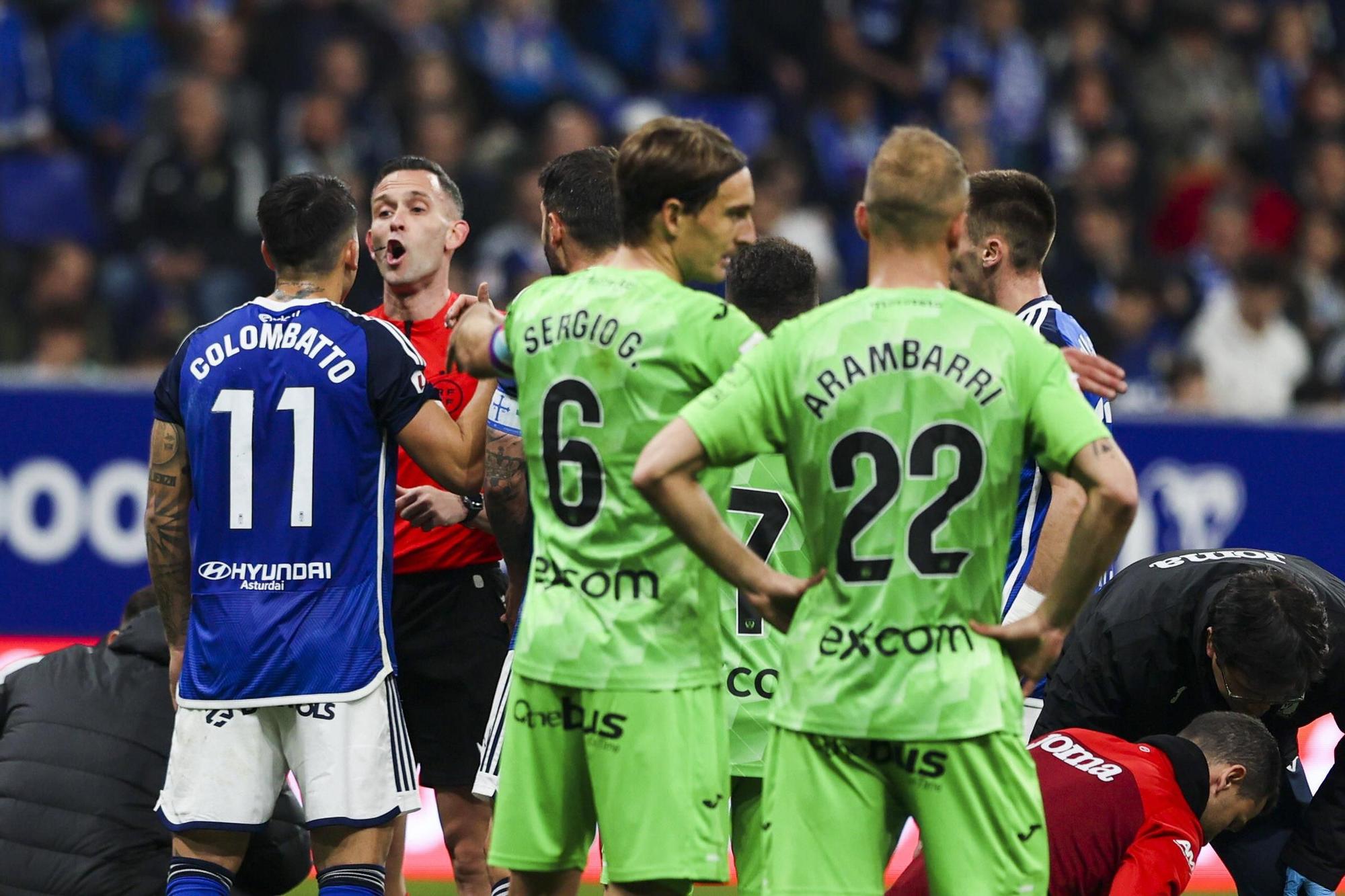 El partido entre el Real Oviedo y el Leganés, en imágenes