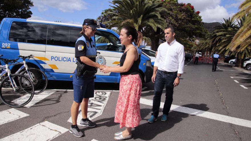 Patricia Hernández, en un acto reciente en la playa de Las Teresitas.