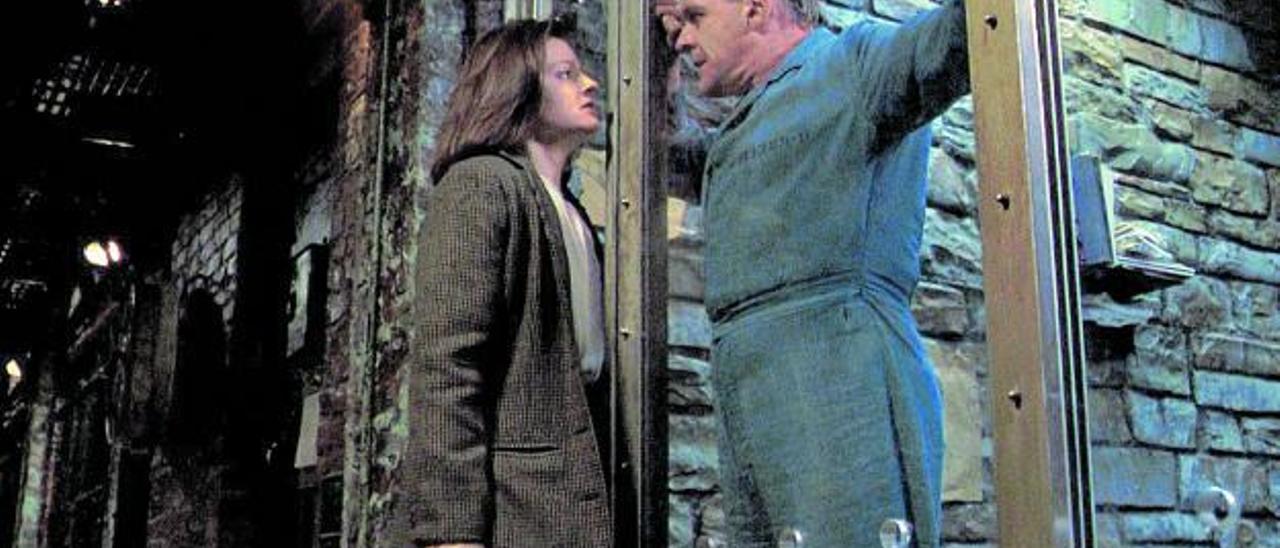 Jodie Foster y Anthony Hopkins en ‘El silencio de los corderos’.