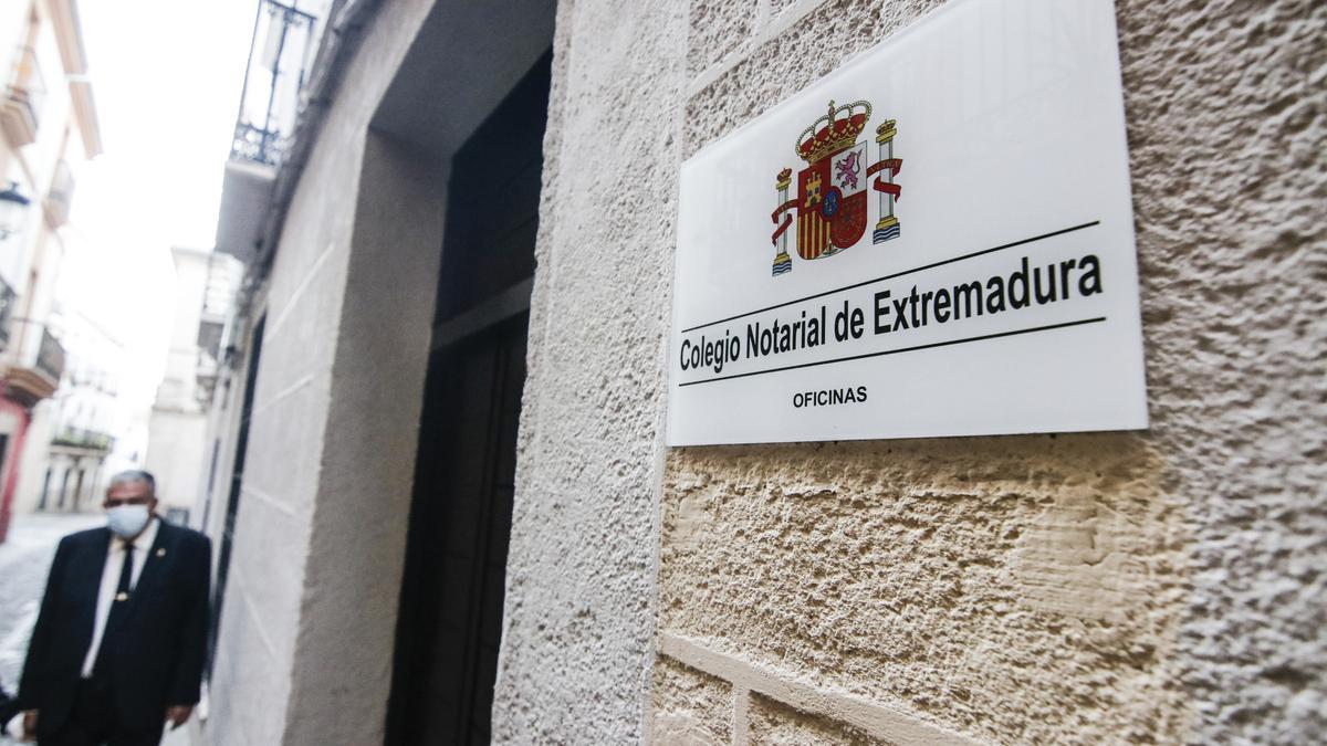 Sede del Ilustre Colegio Notarial de Extremadura, en Cáceres.