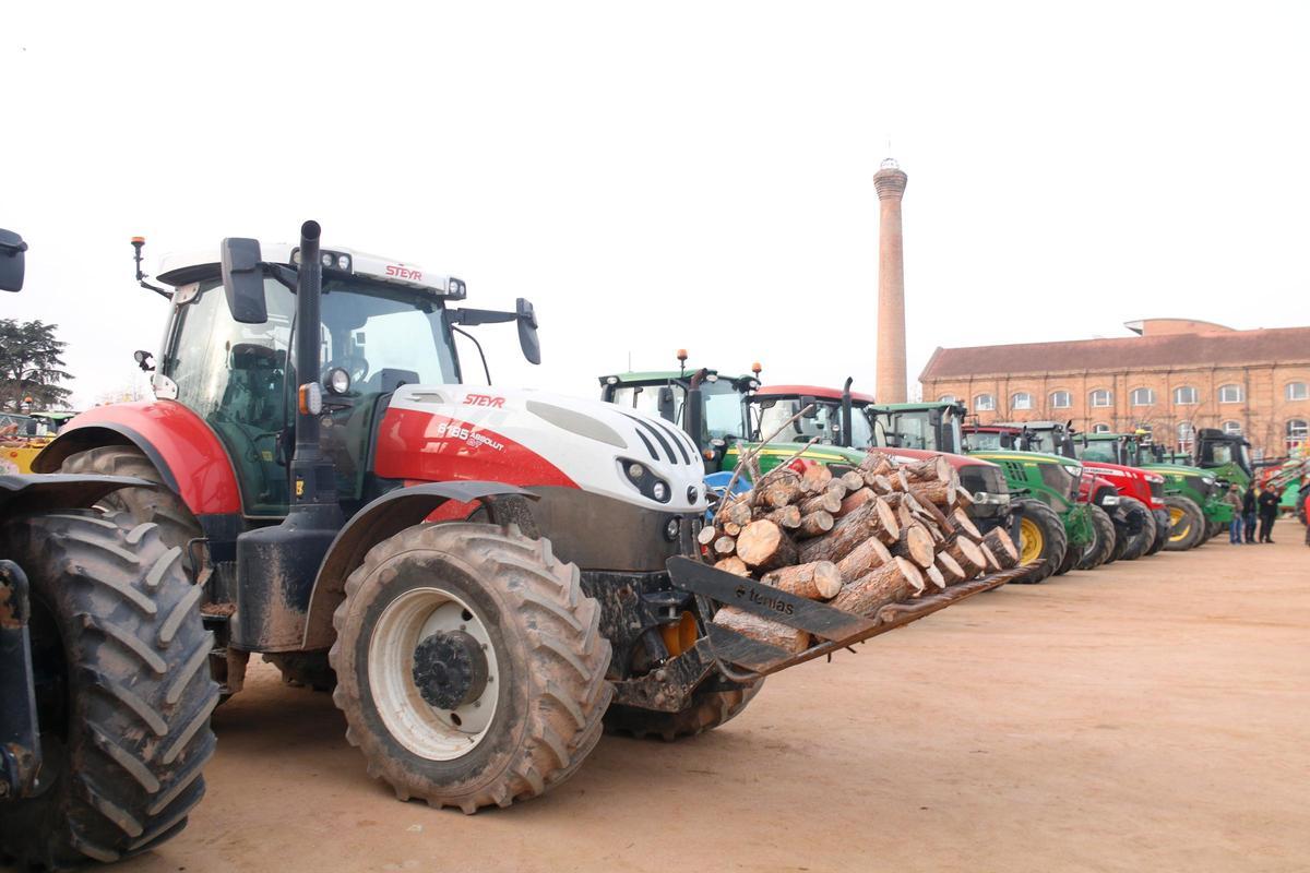 Protesta de agricultores en Vic