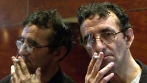 El escritor Roberto Bolano, en la presentacion de la nvoela ’Amberes’, en Barcelona, en el 2002.