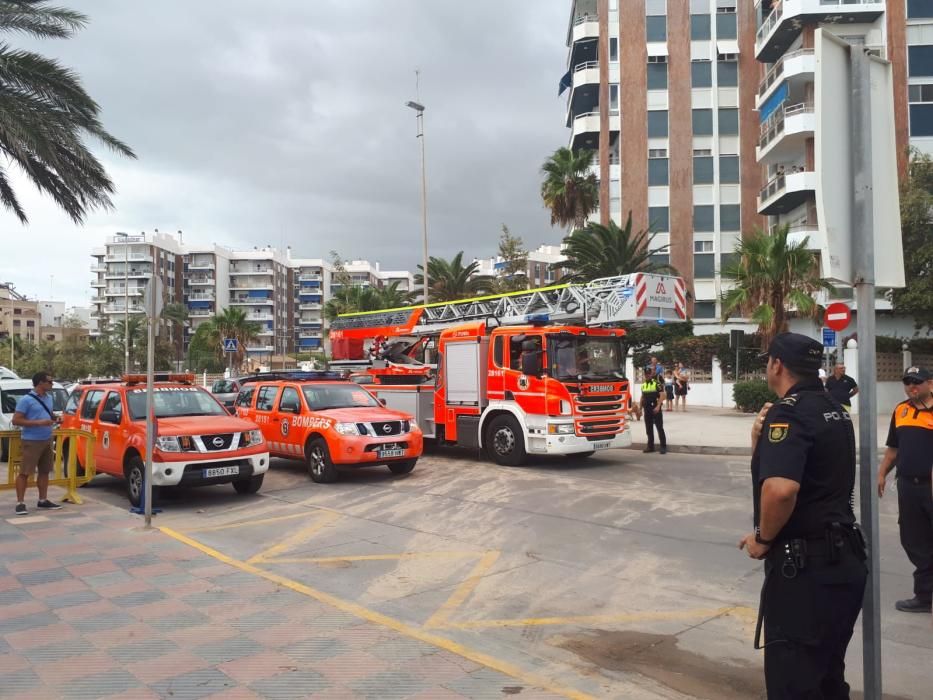 Simulacro accidente helicóptero en la playa del Port de Sagunt