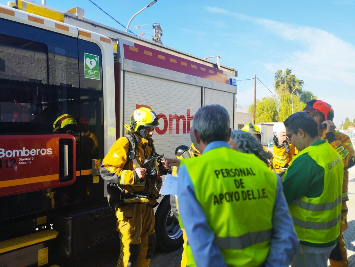 Operativo desplegado en el simulacro
