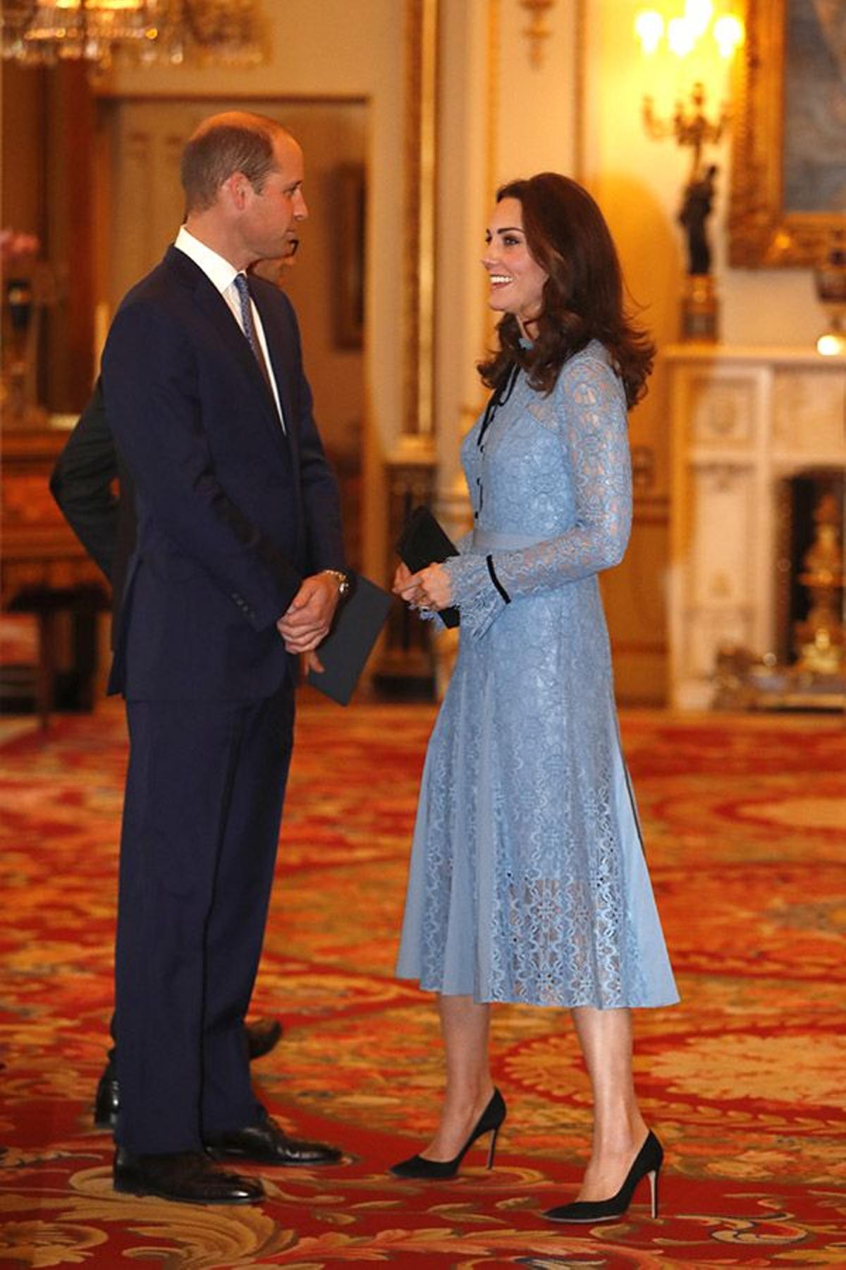 Kate Middleton estuvo acompañada por su marido en todo momento