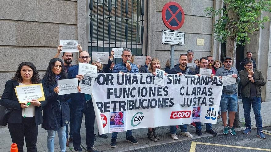 Los funcionarios de Justicia de Zamora trasladan su protesta al Juzgado de lo Social