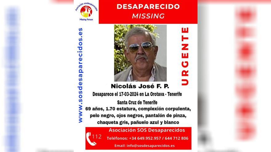 Buscan a Nicolás, desaparecido hace tres días en Tenerife