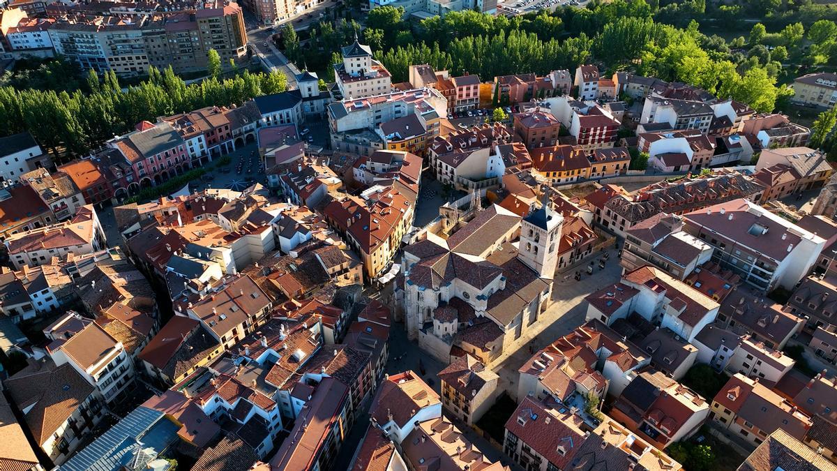 Vista aérea del centro de Aranda de Duero