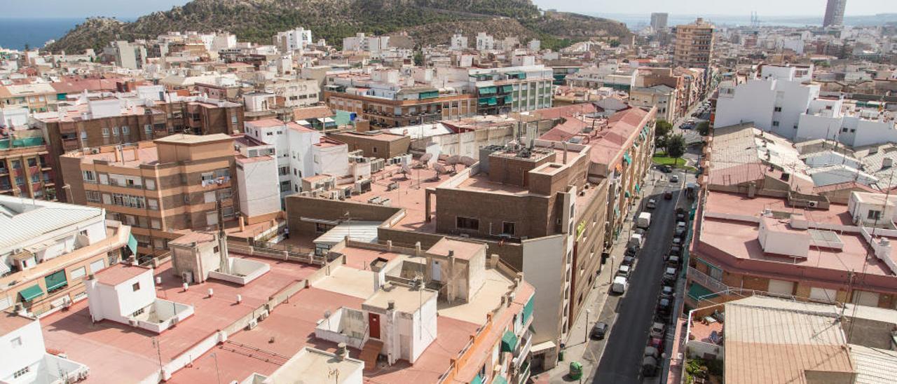 Imagen del barrio de Carolinas en Alicante, una de las zonas con más demanda de pisos.