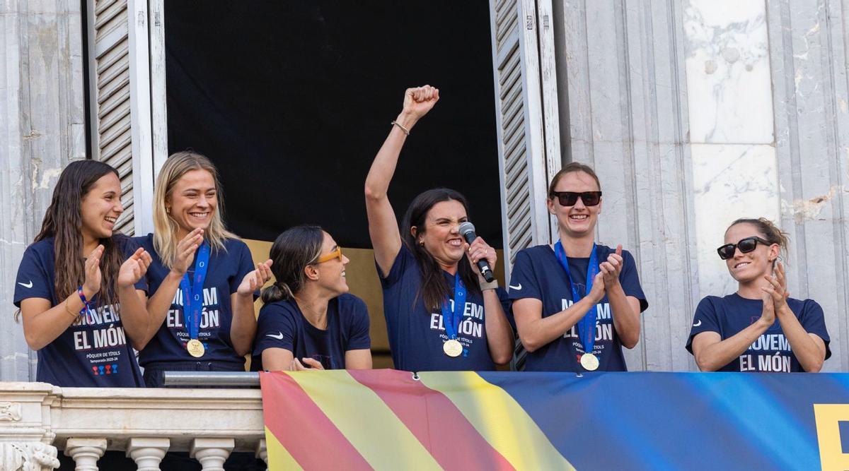 La celebración de la Champions femenina del FC Barcelona, en imágenes.