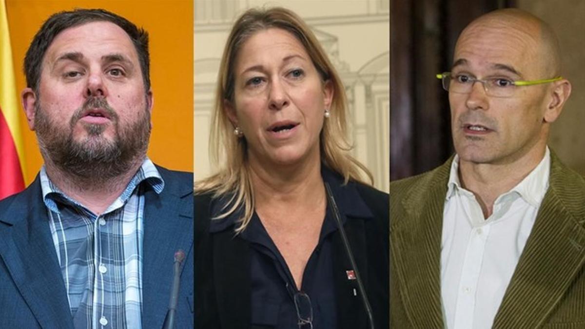 Oriol Junqueras, Neus Munté y Raül Romeva.