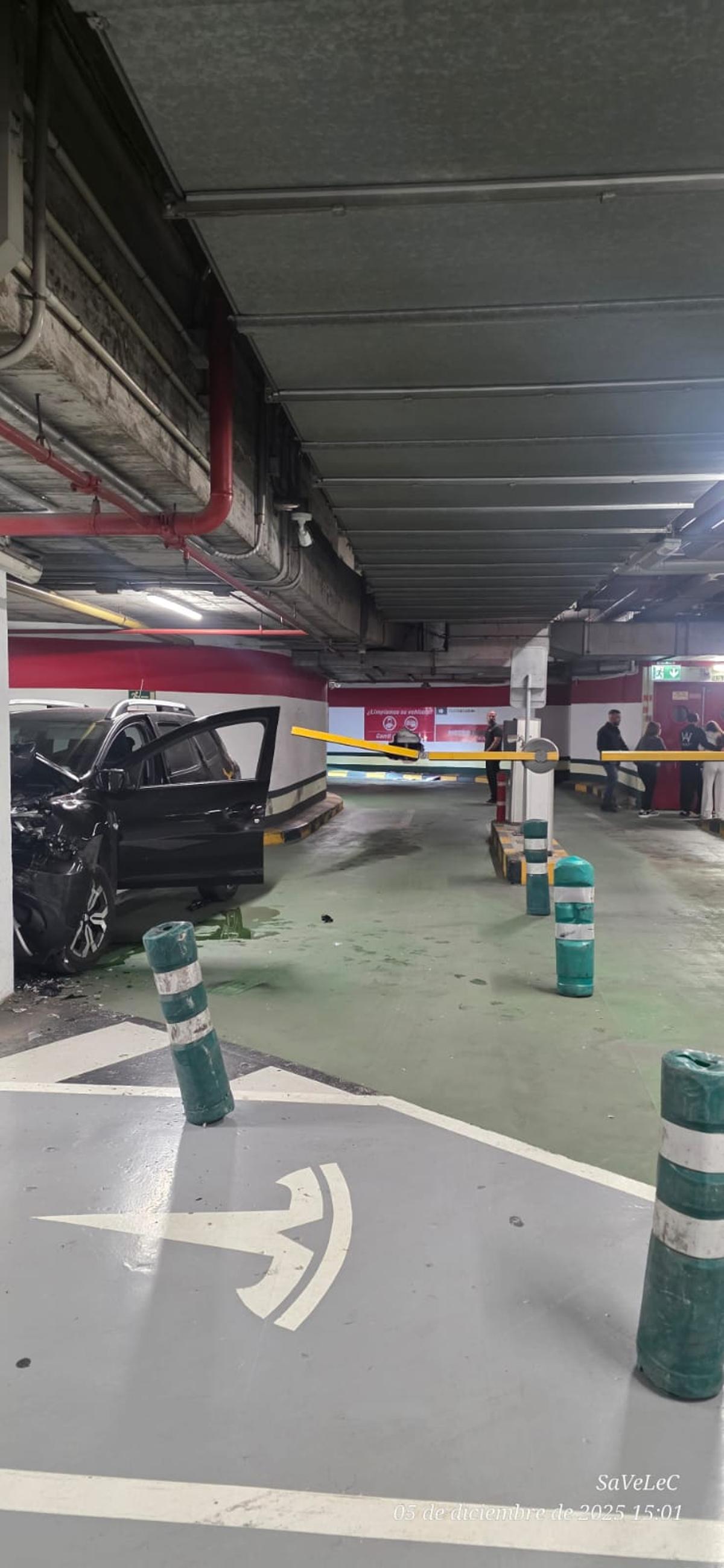 Imagen del coche siniestrado