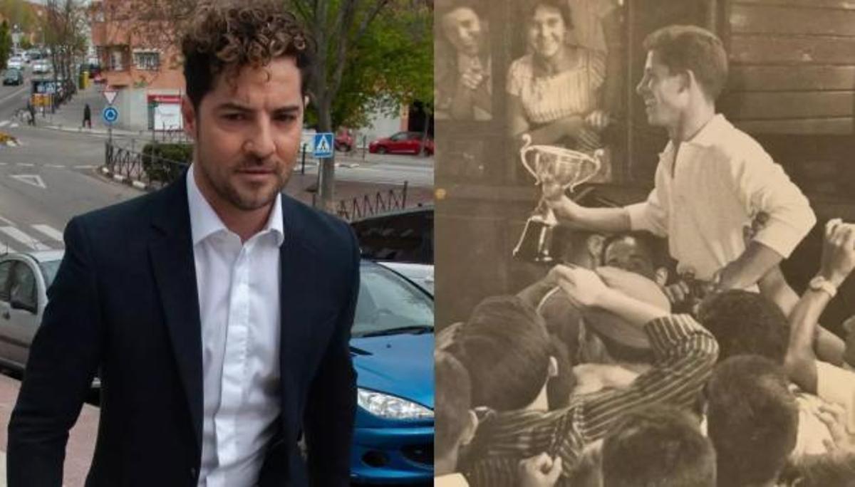 David Bisbal i el seu pare en dues imatges d'arxiu